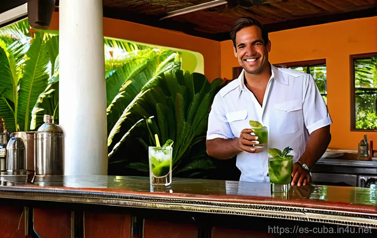 쿠바 럼주 맛과 종류 - **Prompt:** A vibrant and refreshing scene capturing the essence of Cuban white rum cocktails. Imagi...